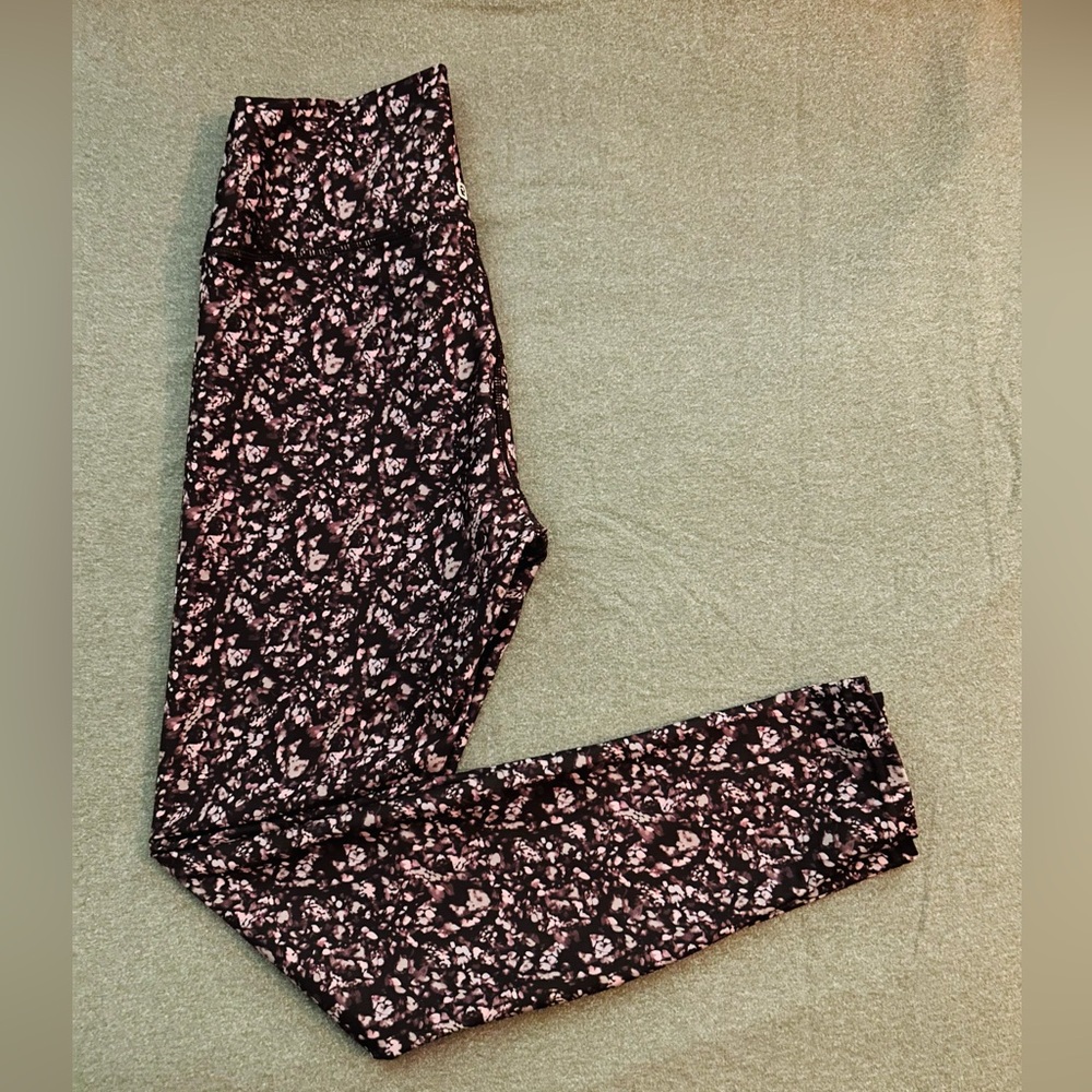 i.Five by Simon’s | Burgandy Speckle print Leggings- S